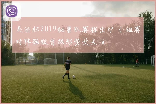 美洲杯2019秘鲁队赛程出炉 小组赛对阵强敌晋级形势受关注