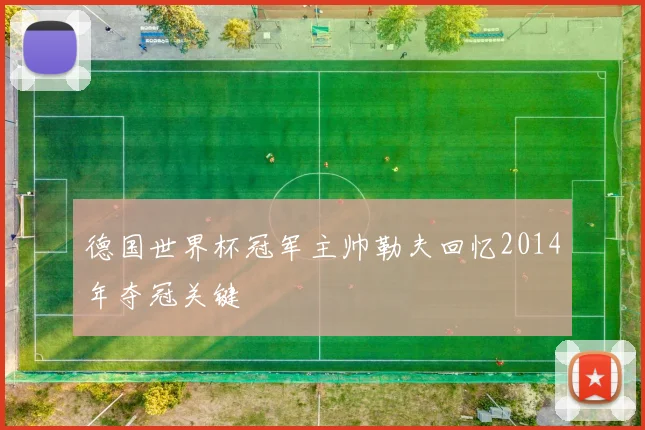 德国世界杯冠军主帅勒夫回忆2014年夺冠关键
